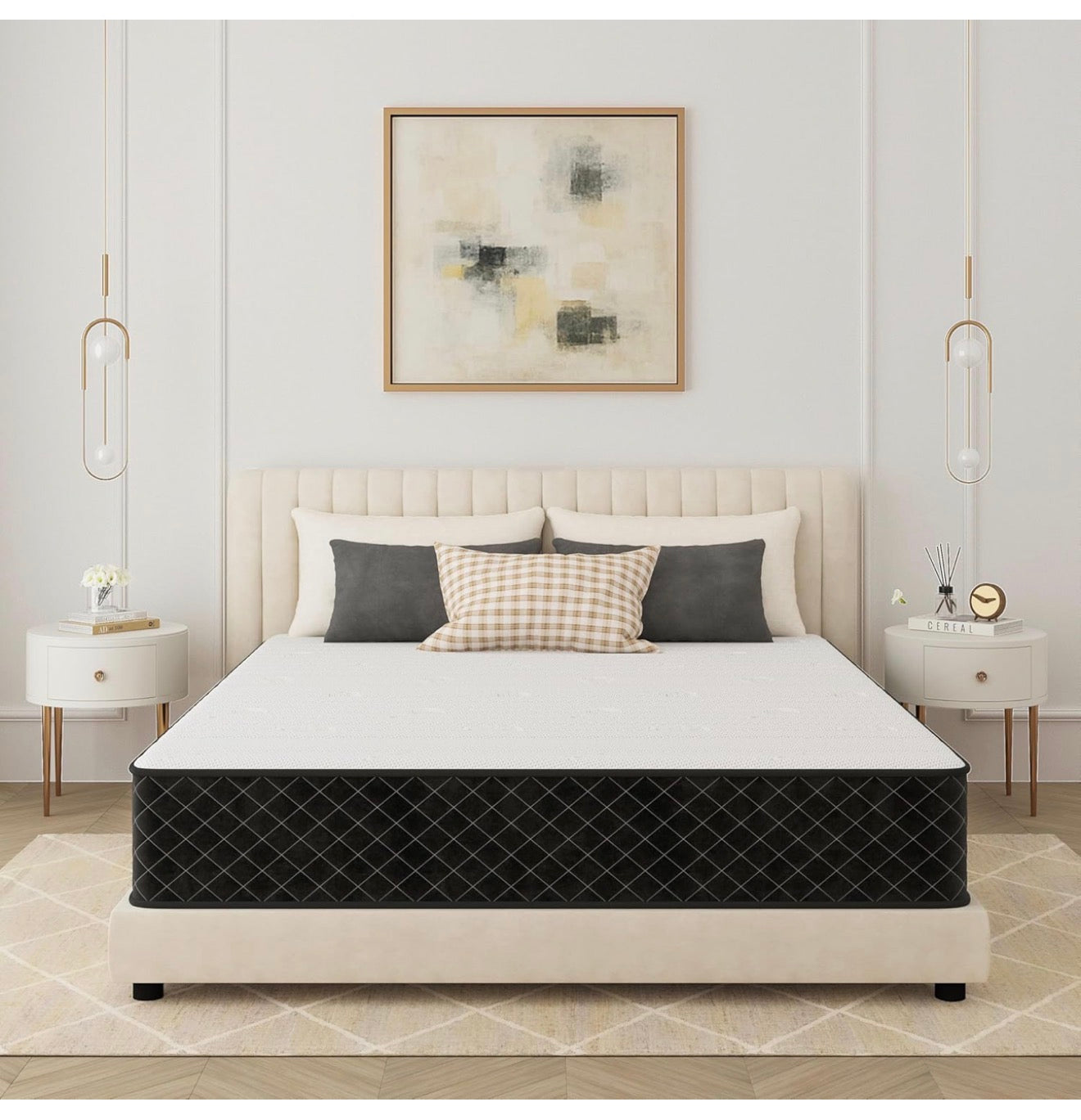 4FT6 Double Mattresses – 25cm Extra Firm Support, Pressure Relief, Breathable Cover, Motion Isolation & Edge Support, OEKO-TEX® Certified, 135x190cm– Pocket Spring