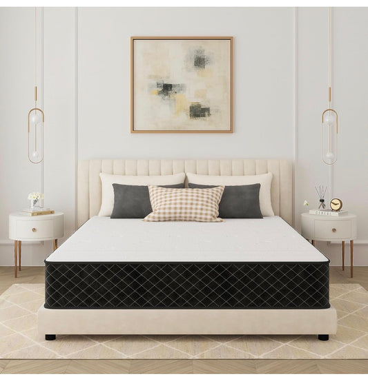 4FT6 Double Mattresses – 25cm Extra Firm Support, Pressure Relief, Breathable Cover, Motion Isolation & Edge Support, OEKO-TEX® Certified, 135x190cm– Pocket Spring