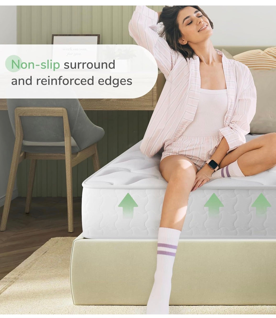 King Size Mattresses, 8 Inch Pocket Sprung Mattresses with Breathable CertiPUR-US Foam and Skin-friendly OEKO-TEX Fabric, Medium Firm 5FT Mattress 150x200x20cm