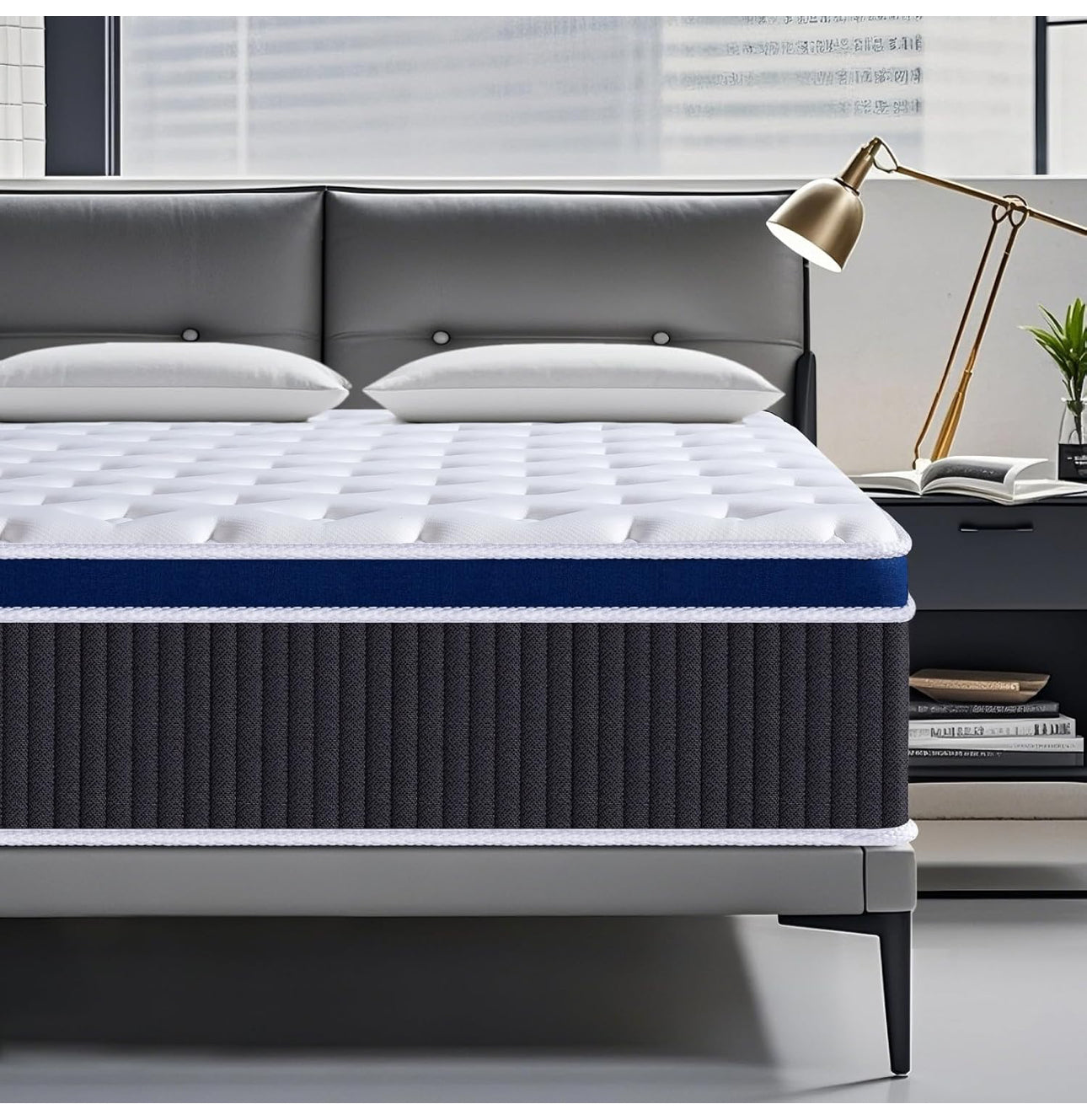 King Size Mattress 10.6 Inch, 5FT 7 Zone Orthopedic Mattress,Skin Friendly Cloth