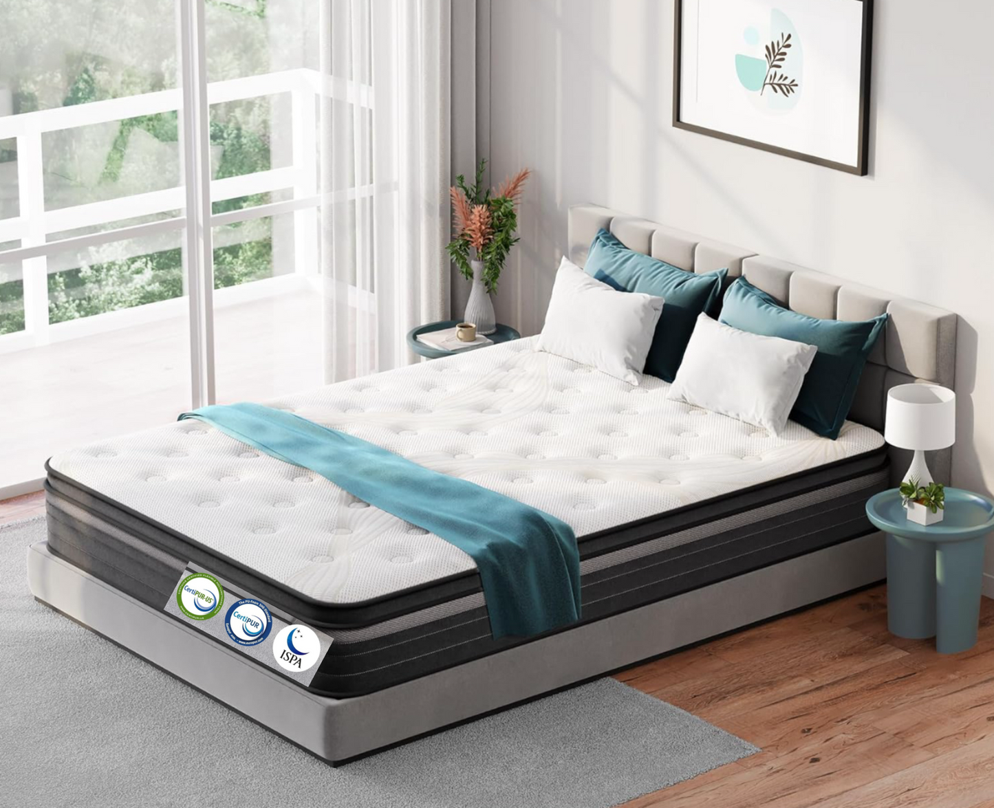 Gel Individually Pocket Sprung Double Mattress 4FT6 with Breathable Soft Fabric
