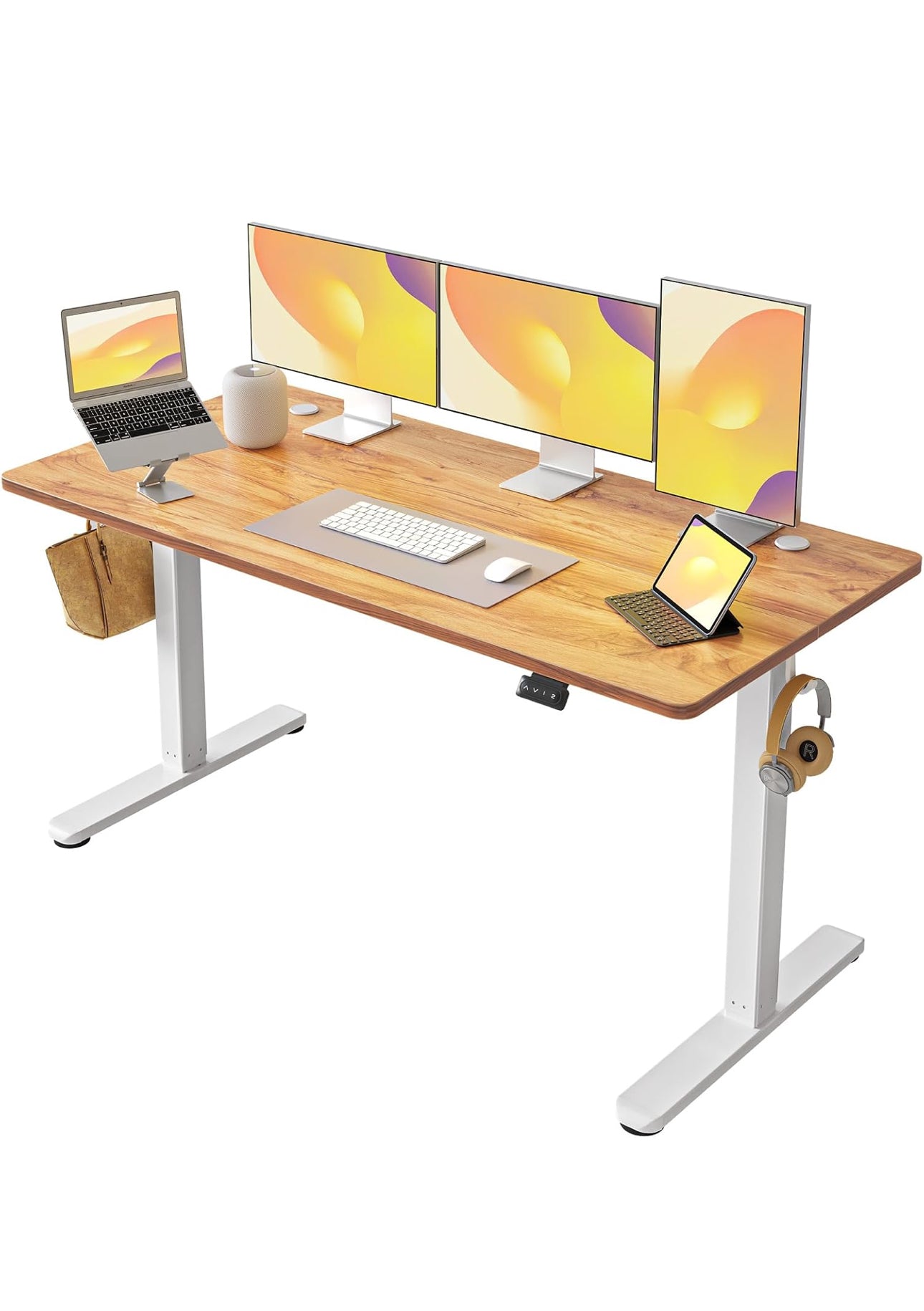 Electric Height Adjustable Standing Desk, 60x152cm