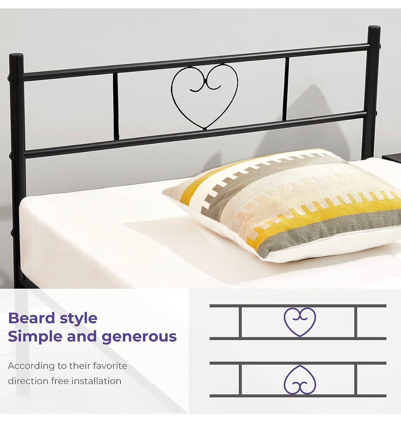 Single Bed Frame Solid 3ft Metal