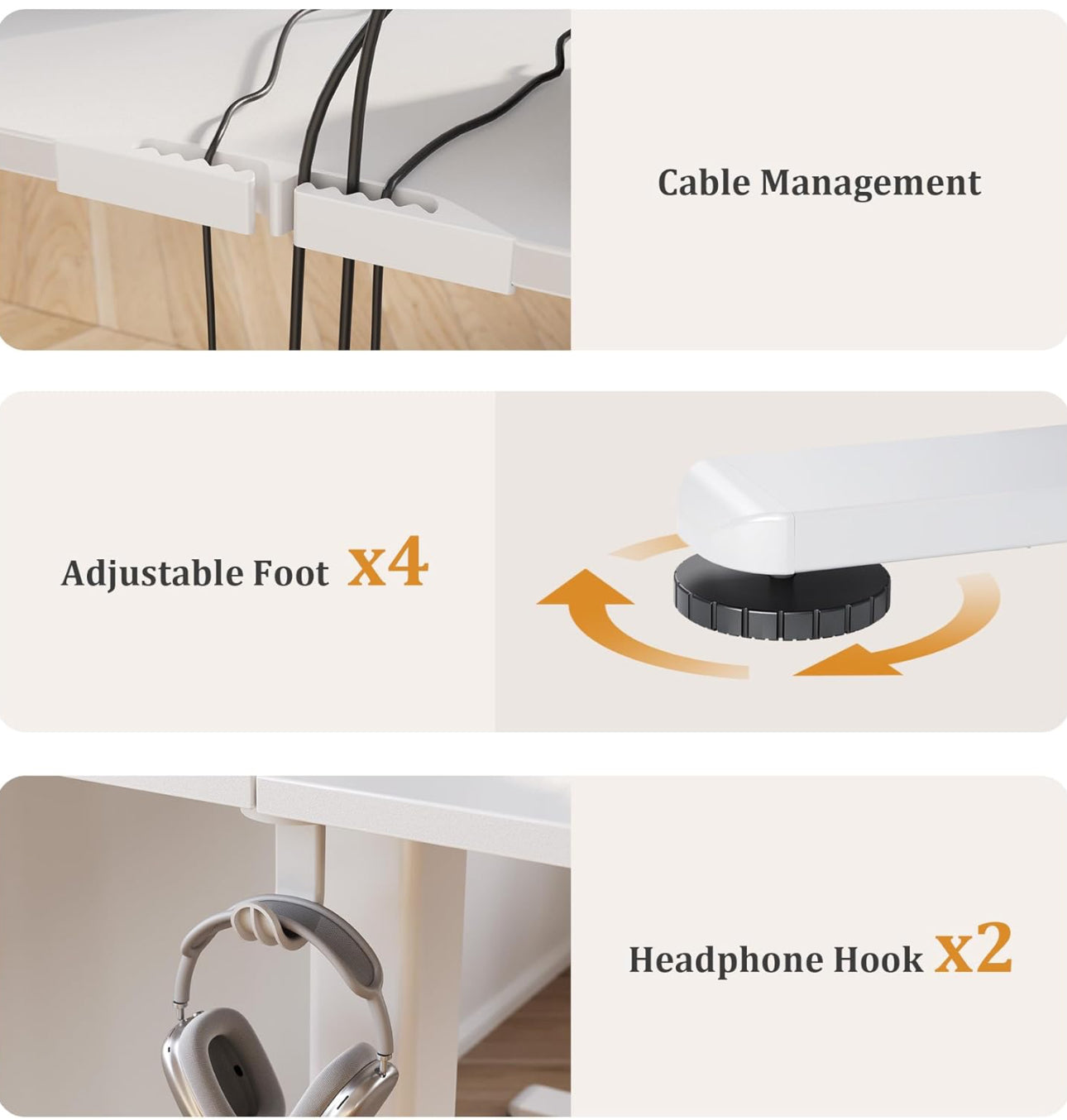 Electric Standing Desk with Drawer 120 x 60 cm