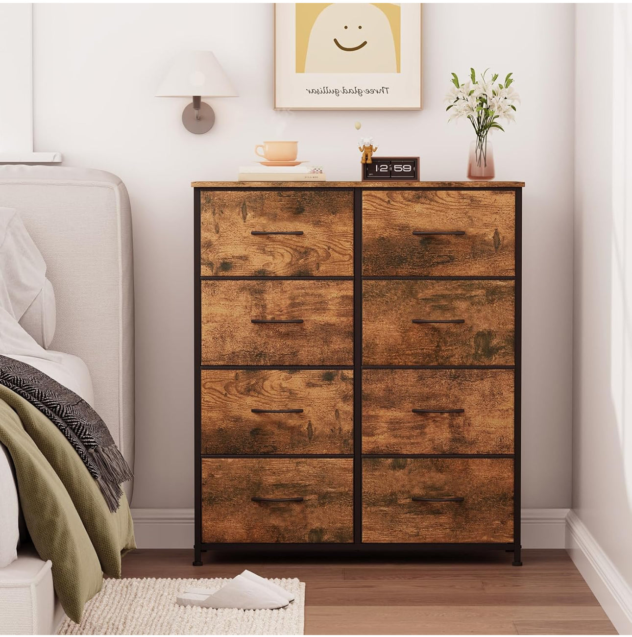 Tall Chest of Drawers for Bedroom with 8 Drawers,