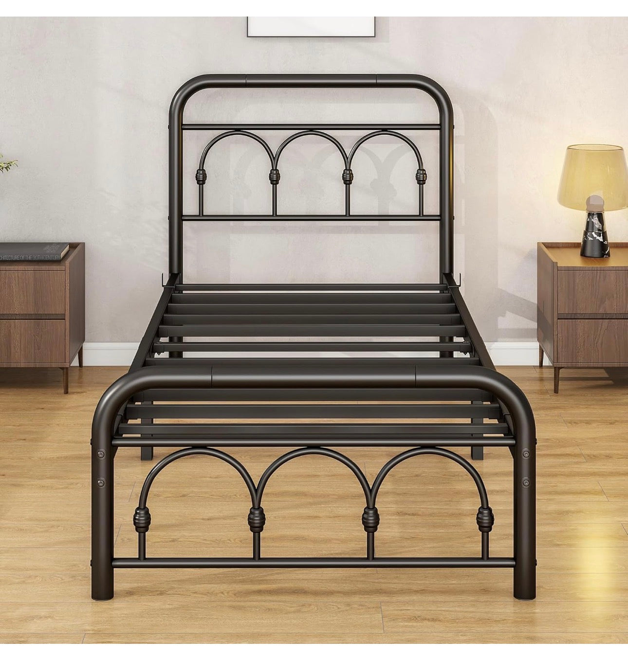 3ft Single Bed Frame with Headboard(90x190cm)