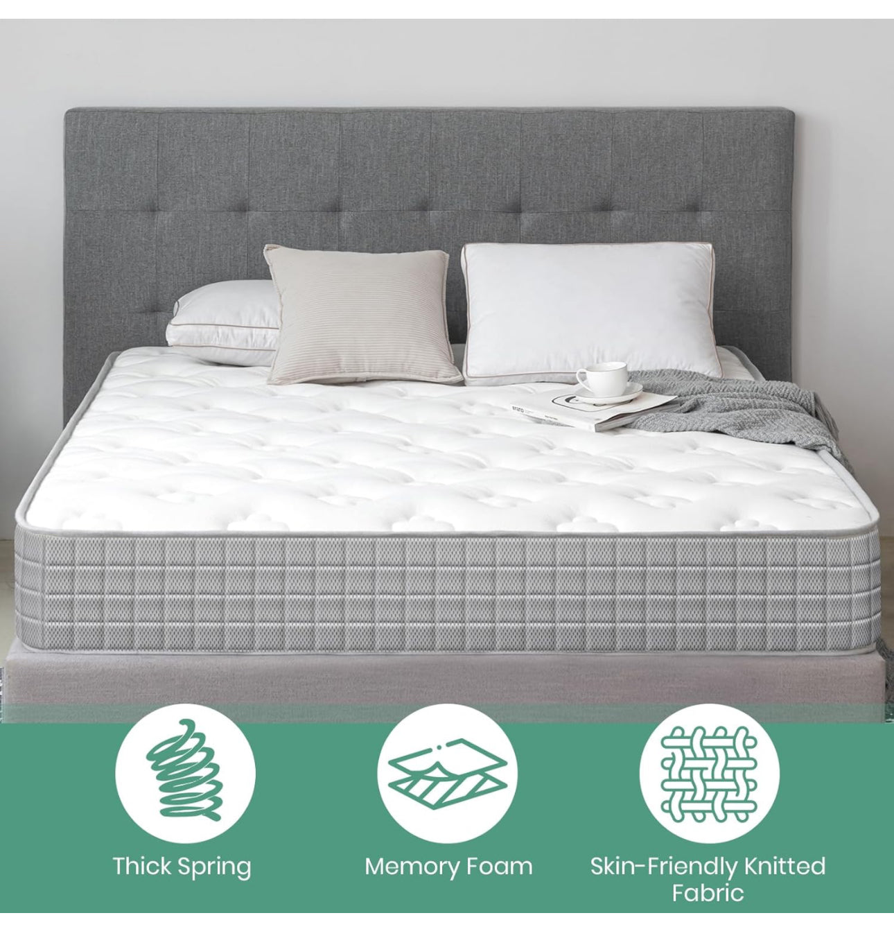 King Size Hybrid Spring and Memory Foam