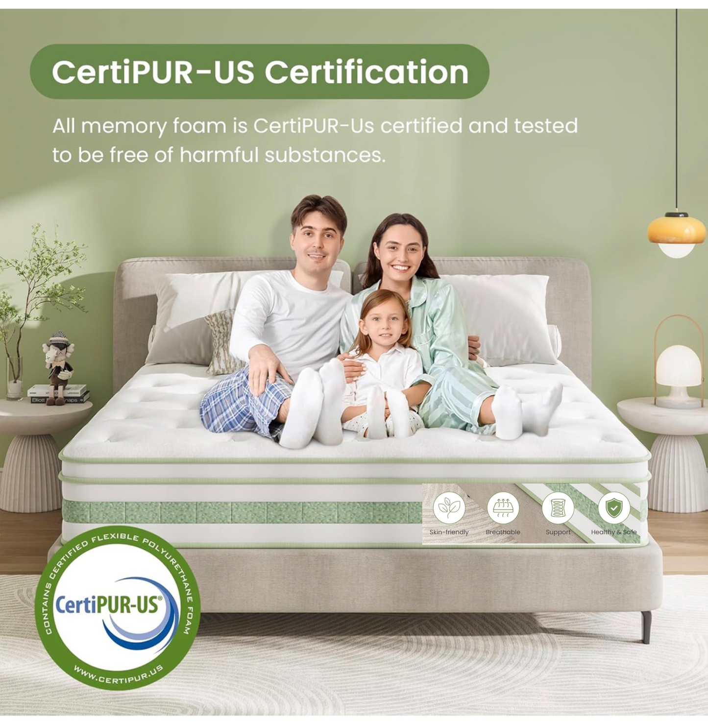 Small Double Mattress 4FT, 10 Inch Gel Memory Foam Pocket Sprung Hybrid Mattress, 7-Zone Orthopedic & Motion Isolation, Medium Firm, 120x190x25cm