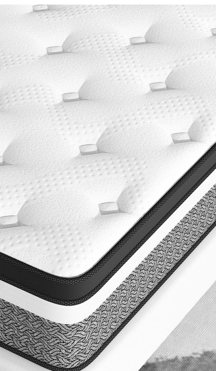 King Mattress, 31cm Hybrid Mattresses King Size 5FT, Memory Foam & Individually Pocket Spring for Pain Relief