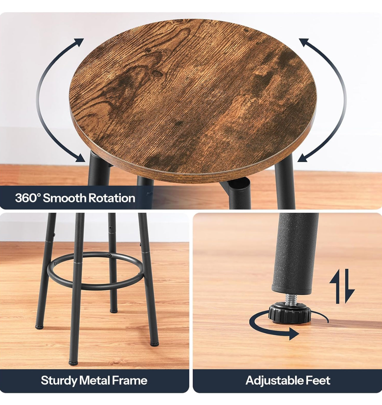 Swivel Bar Stools Set of 4