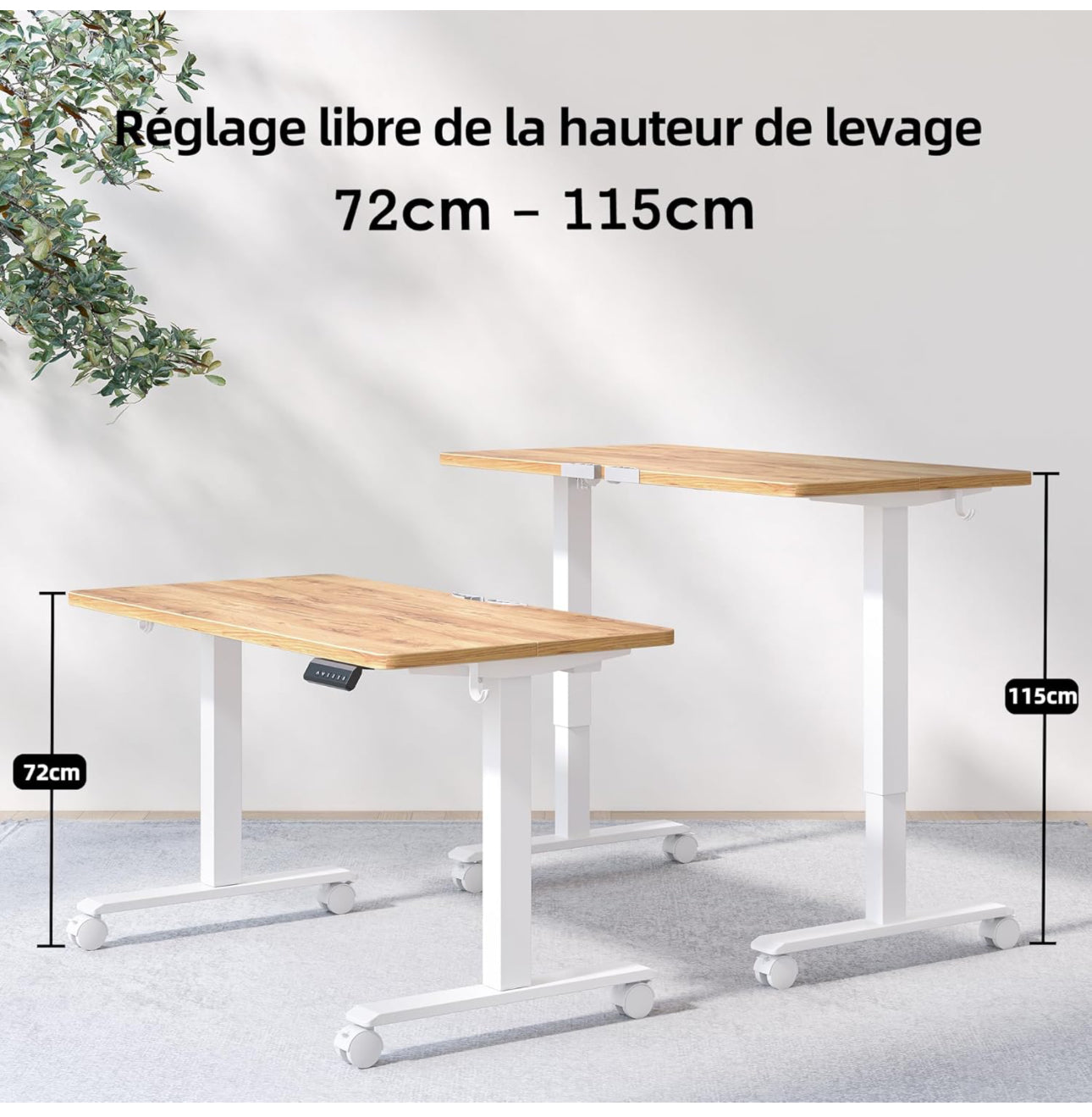 Height Adjustable Electric Standing Desk - 120x60