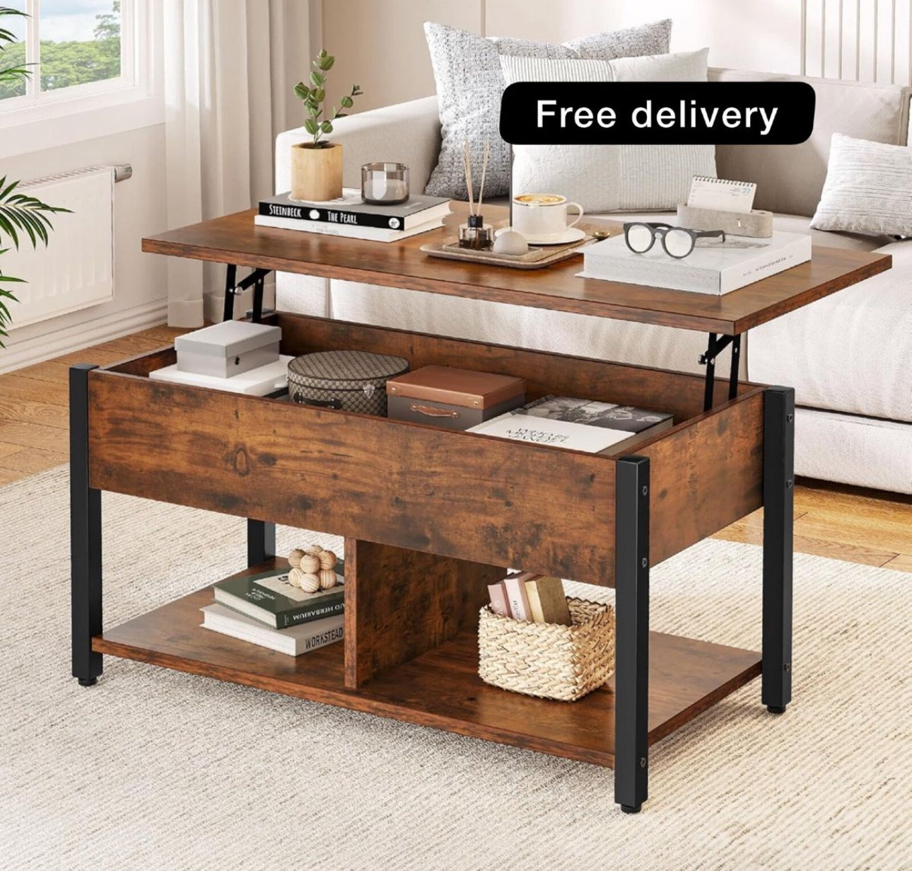 Lift Top Coffee Table, Easy-Lift