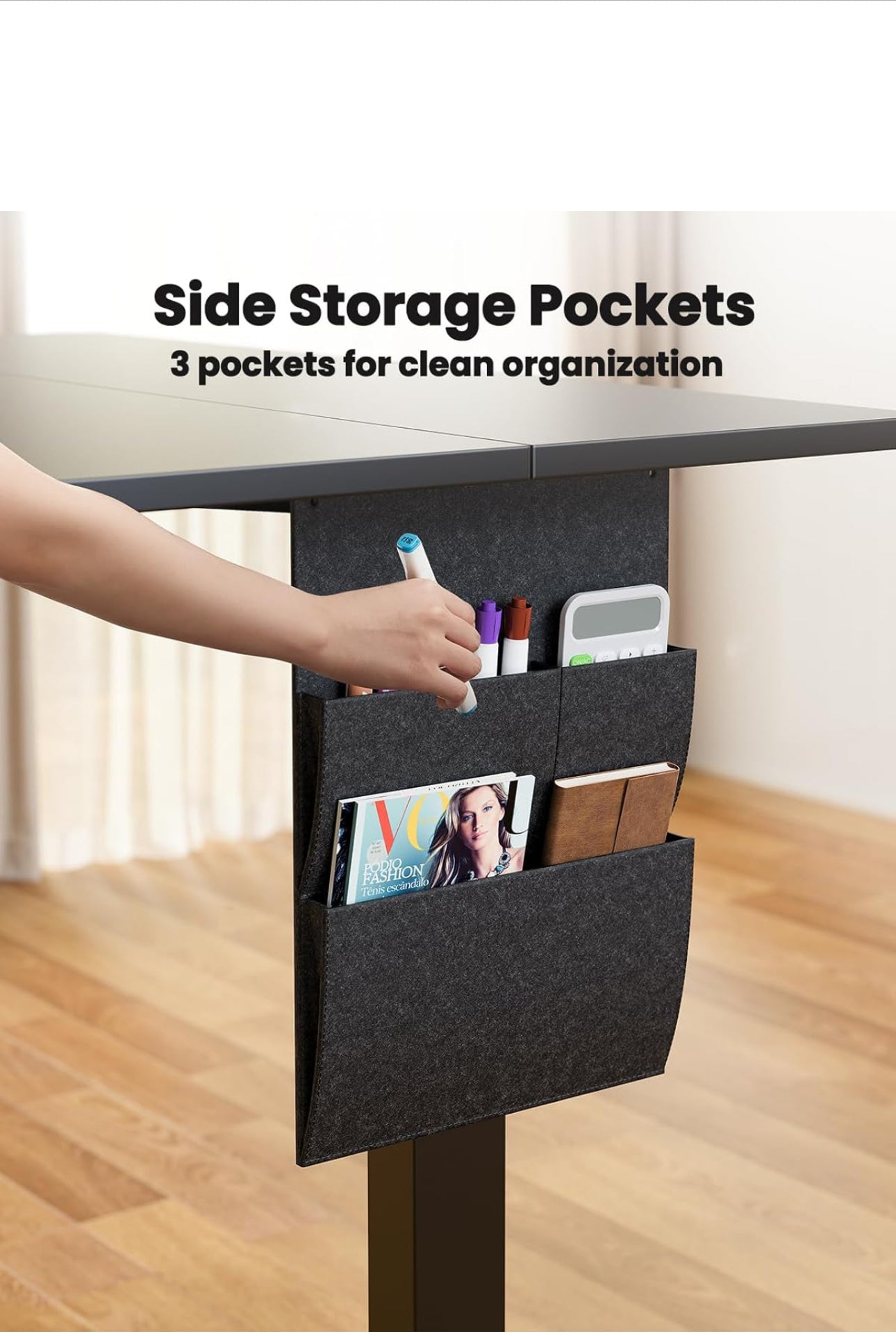 Standing Desk 120x60cm, Supports Up to 80KG Height