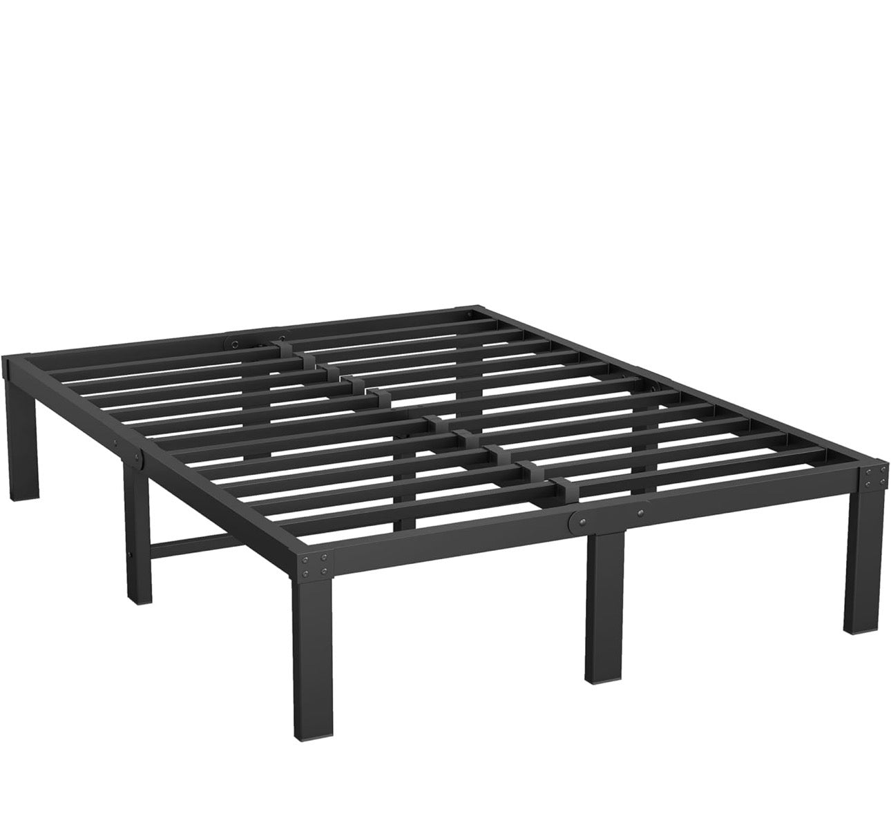 King Size Bed Frame, 36cm High Metal Platform Bed Frames Kingsize with Storage Under Bed