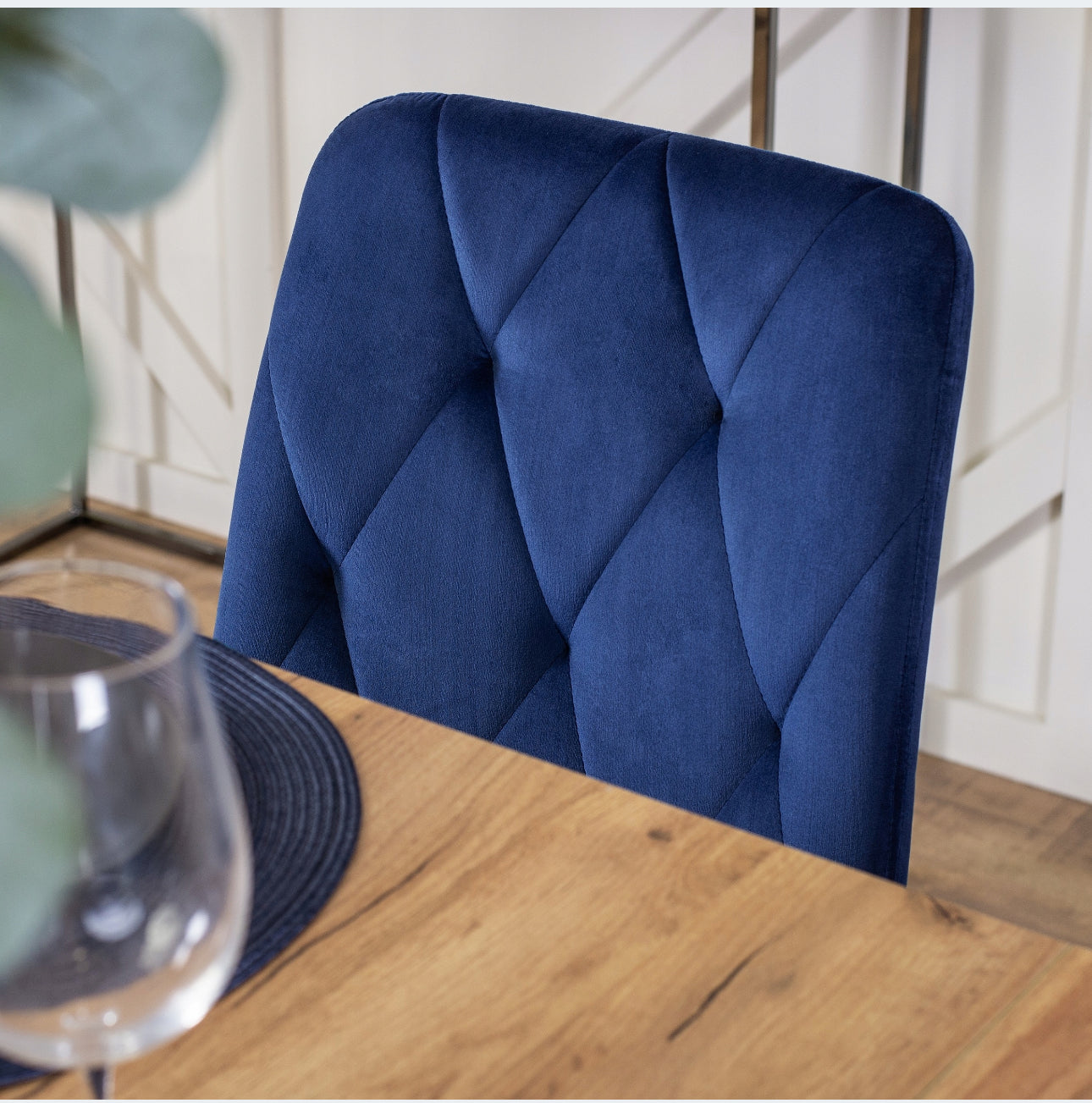 Set of 4x Velvet Upholstered Chair for Dining Room