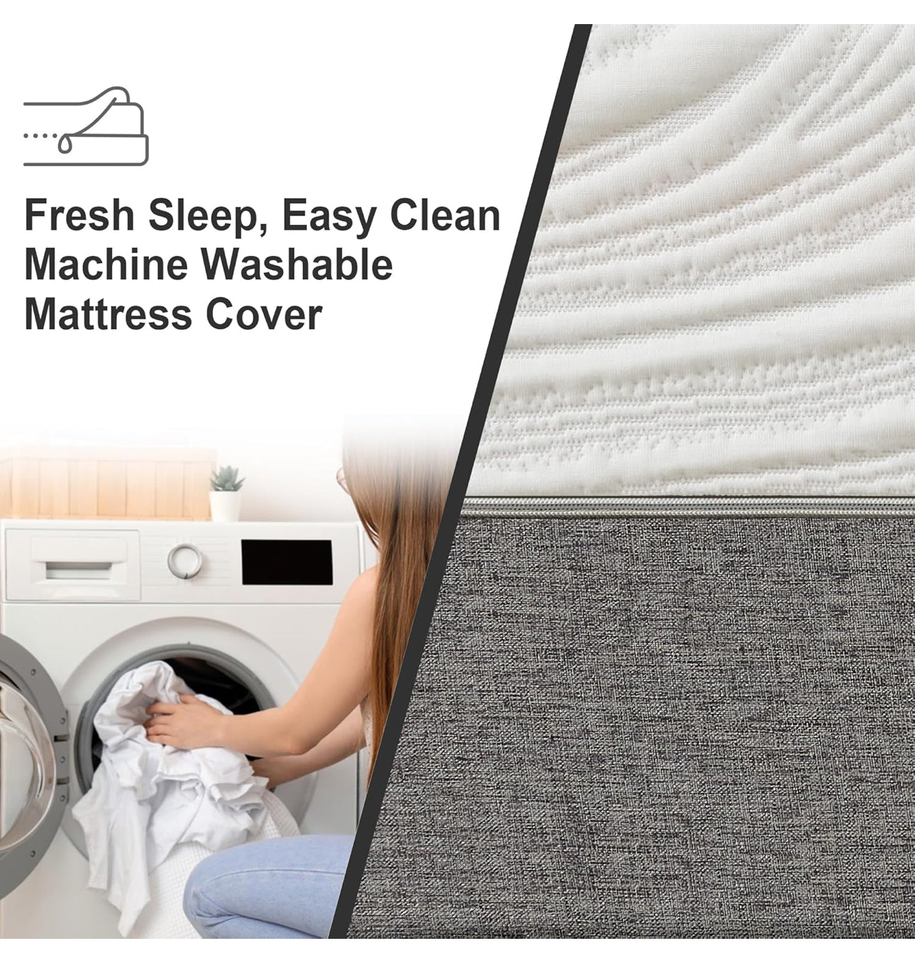 Super King Mattress, Memory Foam, Medium Firm, Breathable Knitted, Soft and Skin Friendly Cloth