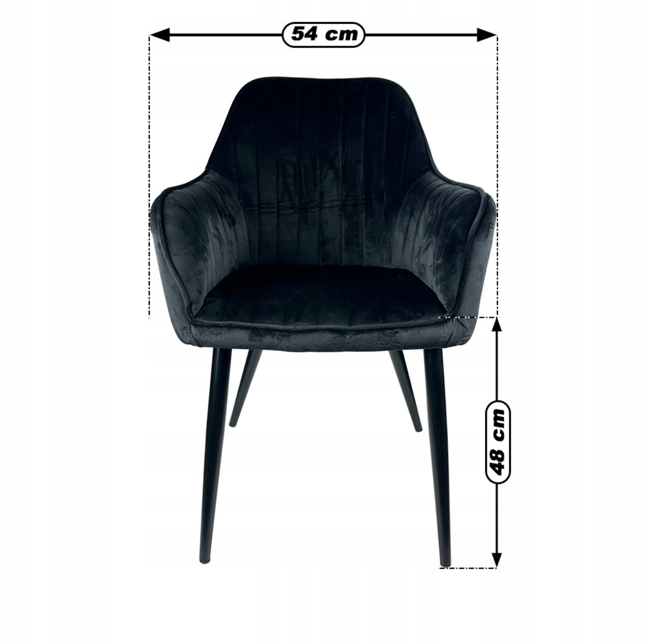 Upholstered Grey Velour Chair