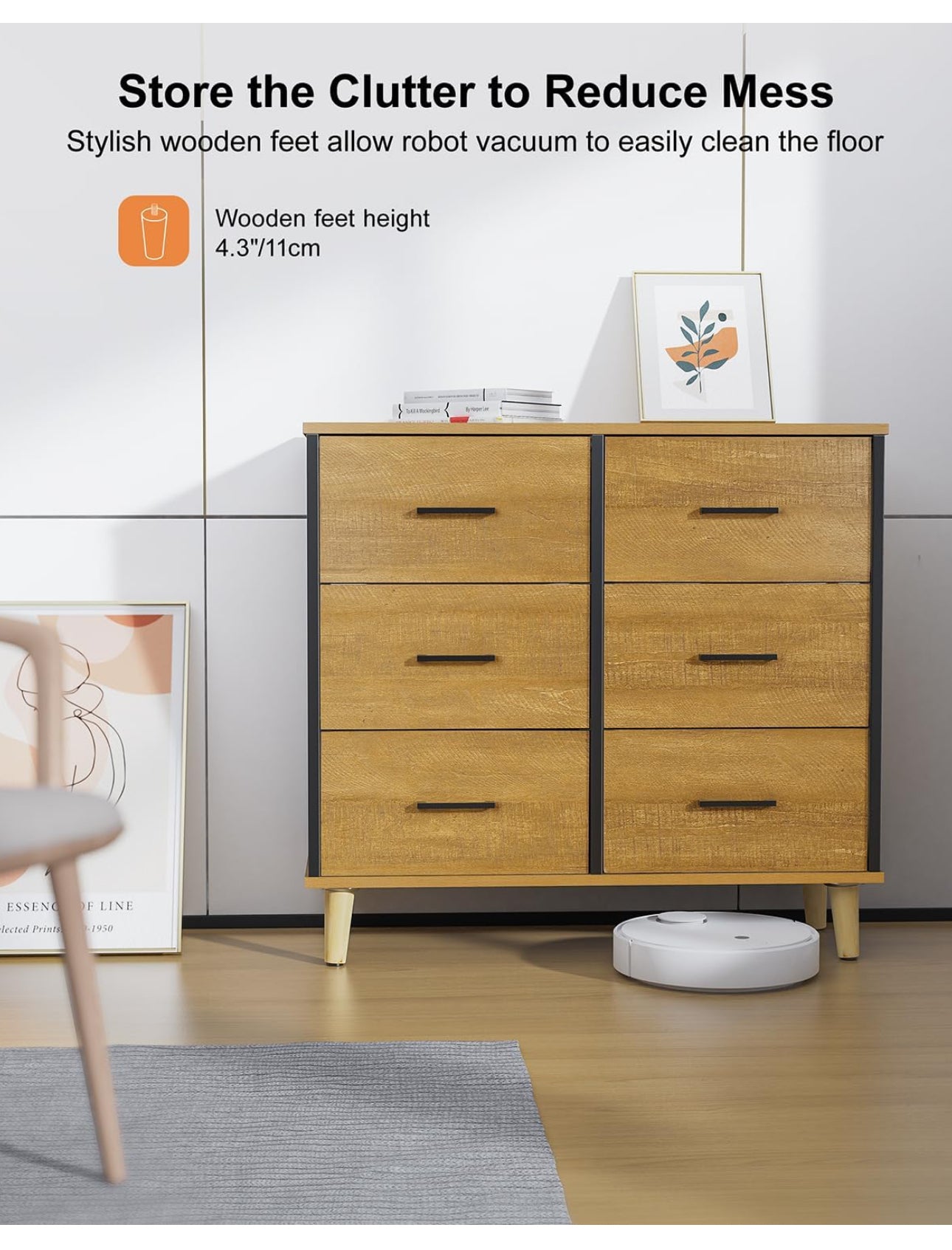 Dresser for Bedroom with 6 Drawers