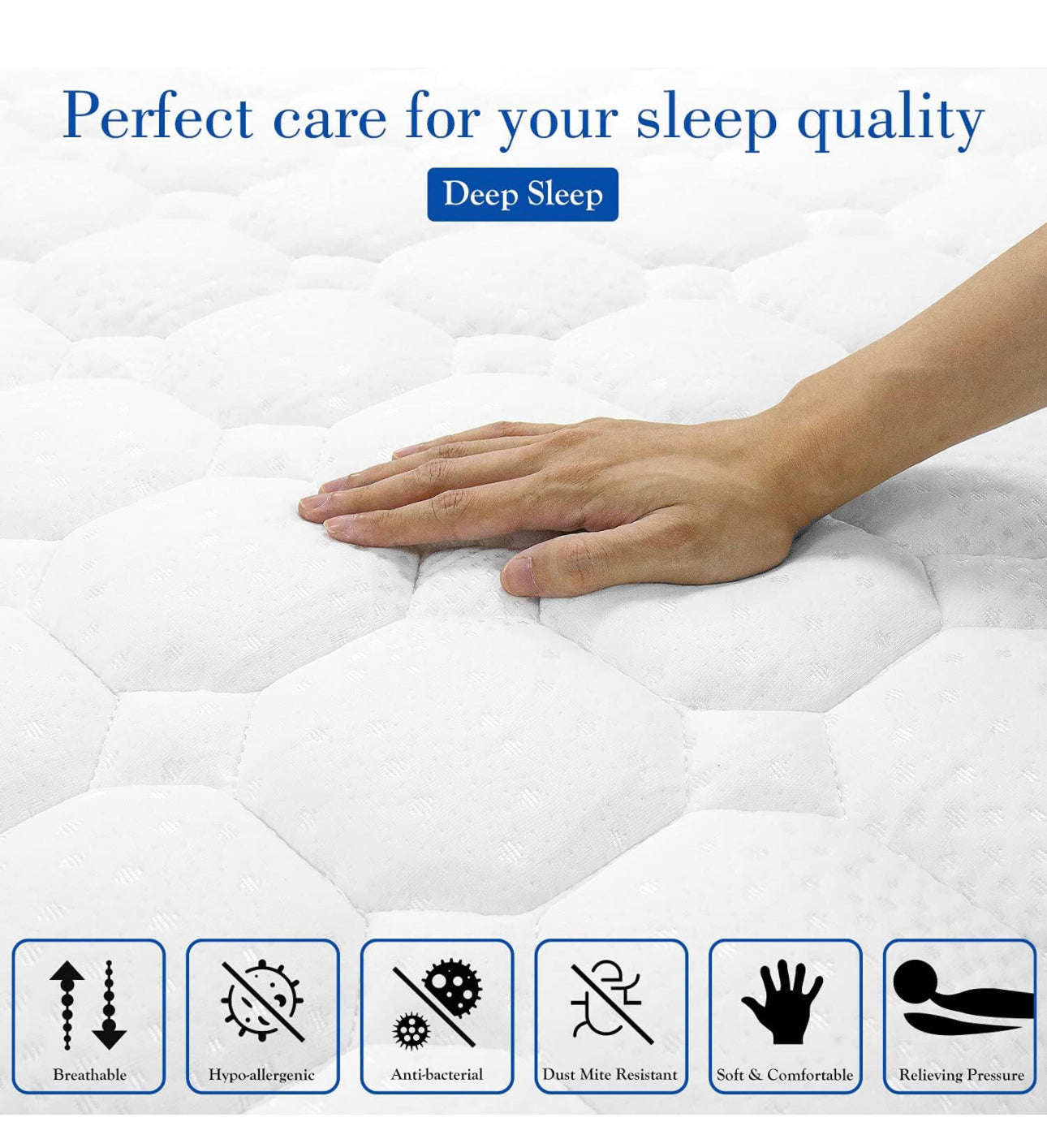 Double Mattress, 8 Inch 4FT6 20.5cm Double Pocket Sprung