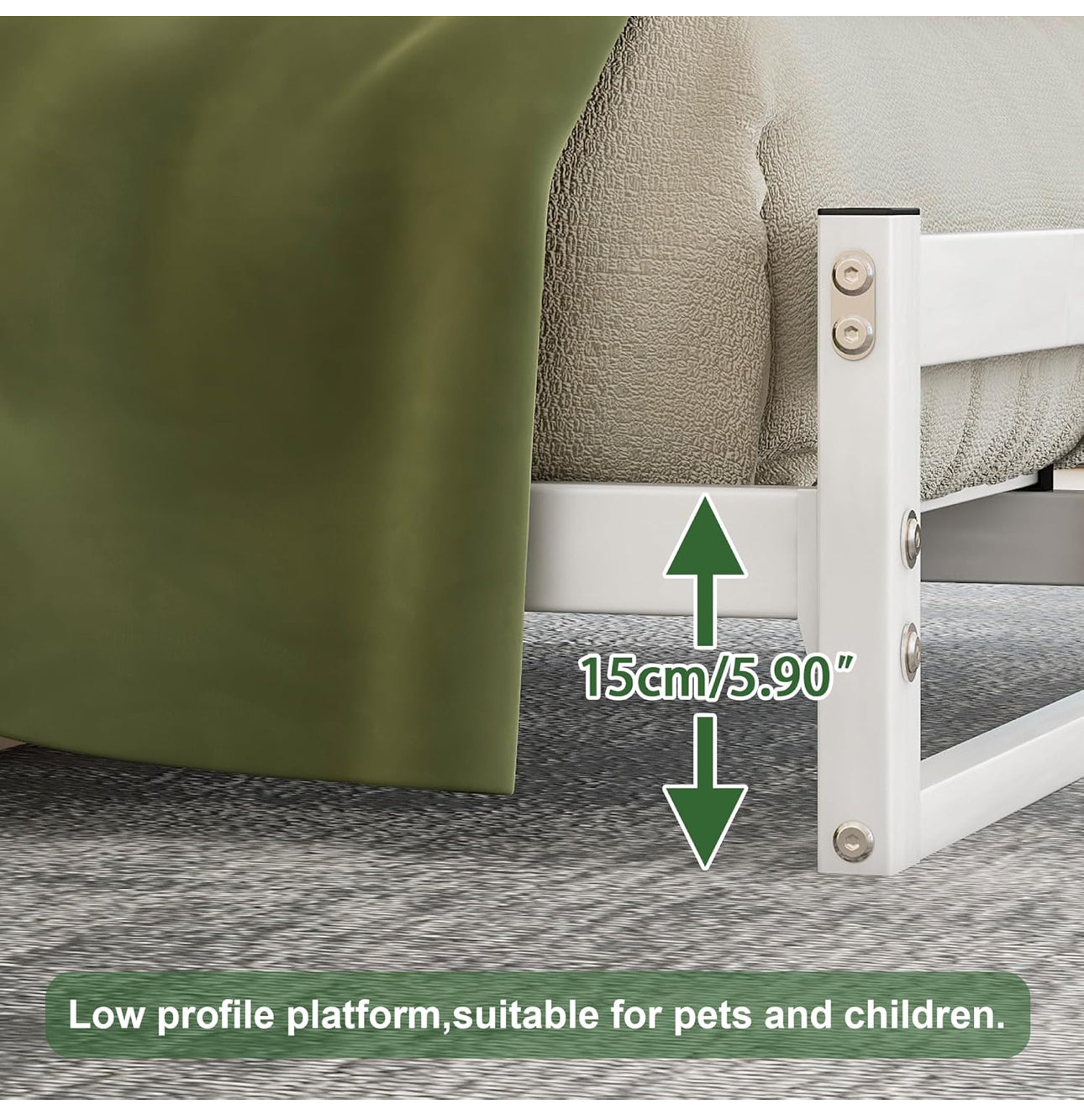 Double Bed Frame,4ft6 Floor Bed Frame