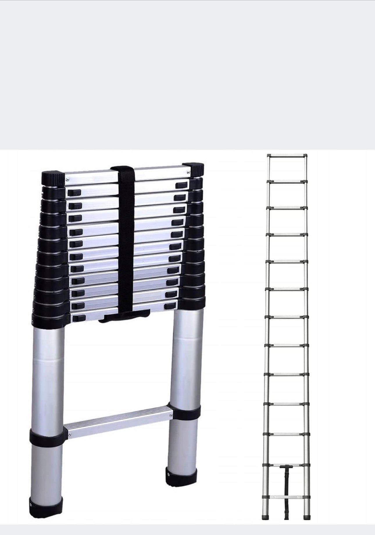 Ladder 3,8 m aluminum up to 150 kg