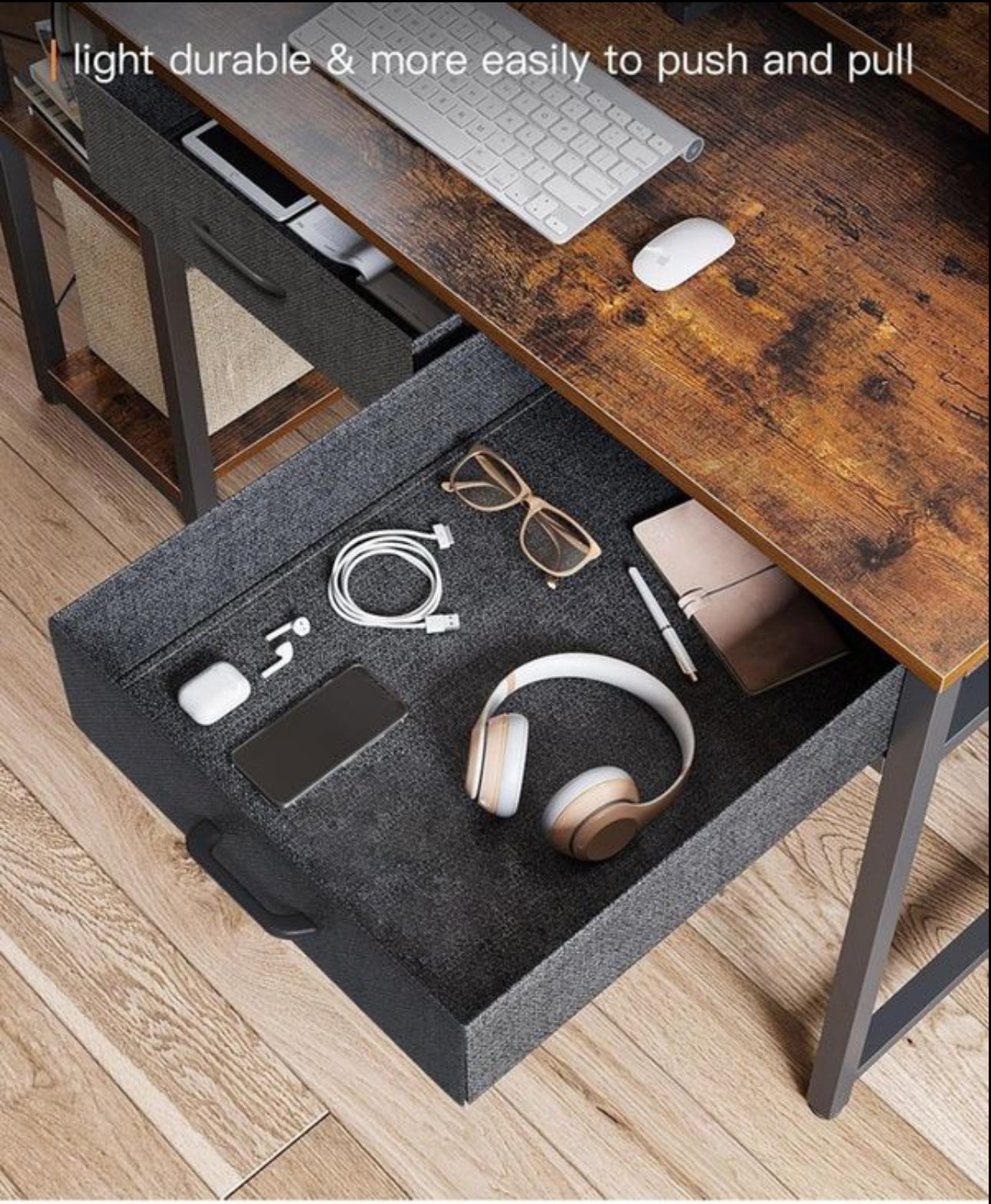 Computer Desk with Drawers 120 x 48 cm