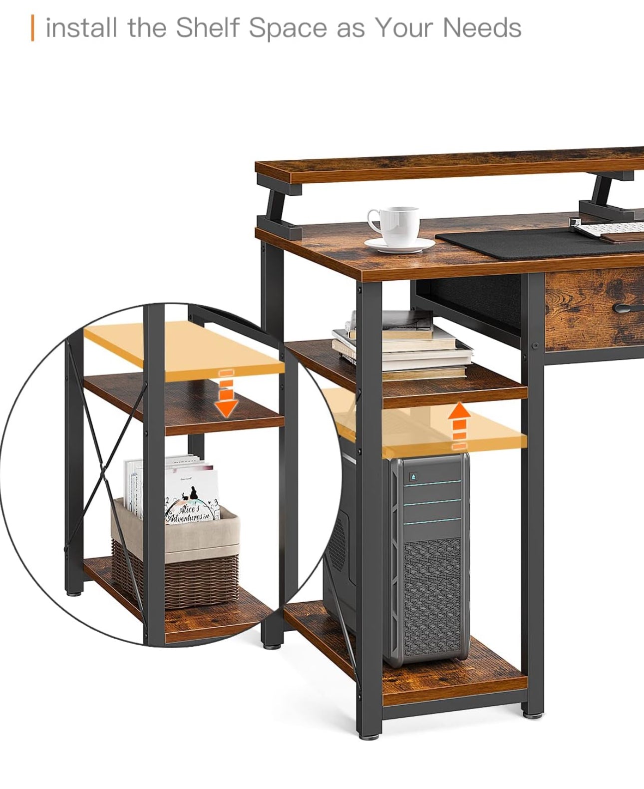 Desk with Drawers 120 x 50 cm