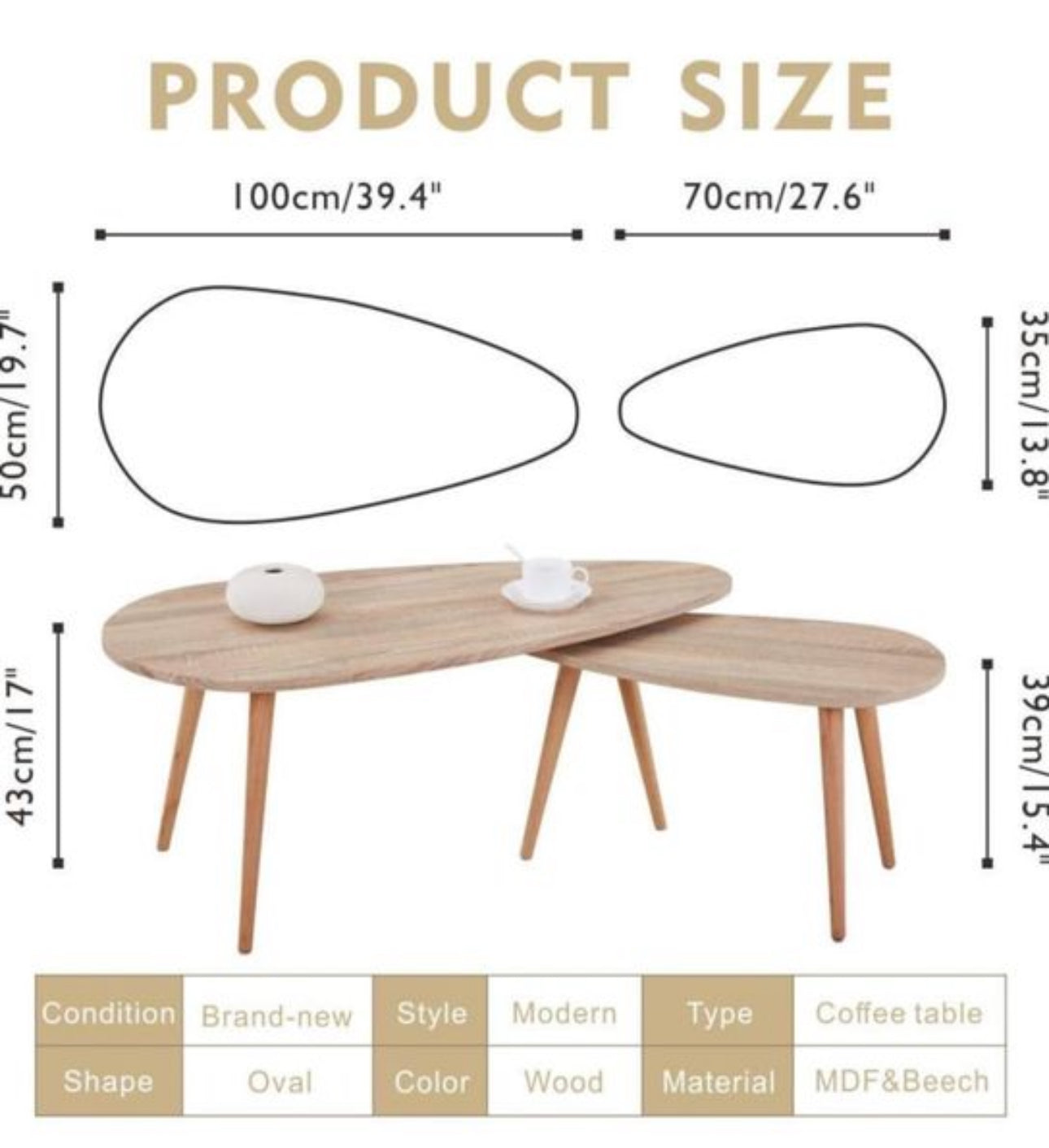 Coffee Table Set Nest of