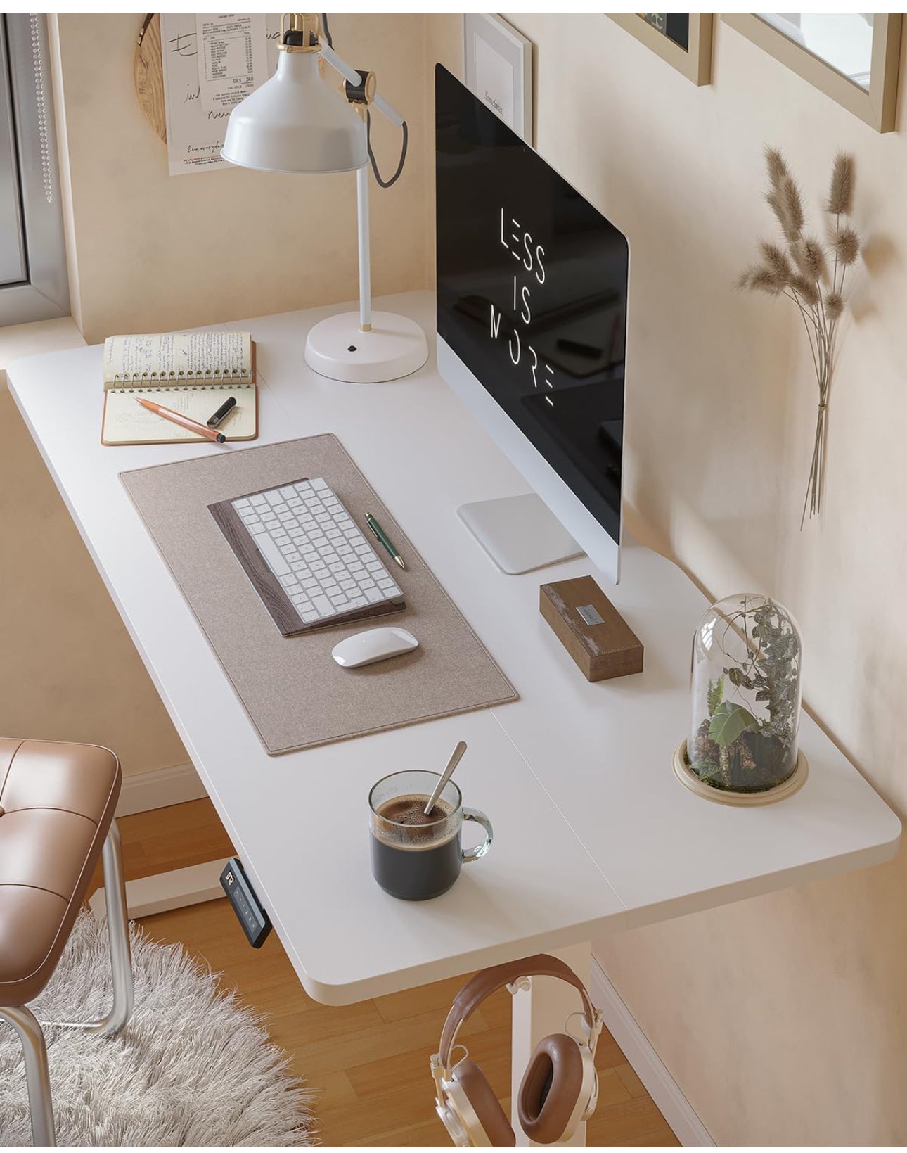 Electric Height Adjustable Standing Desk with digital display control panel, 60x100cm