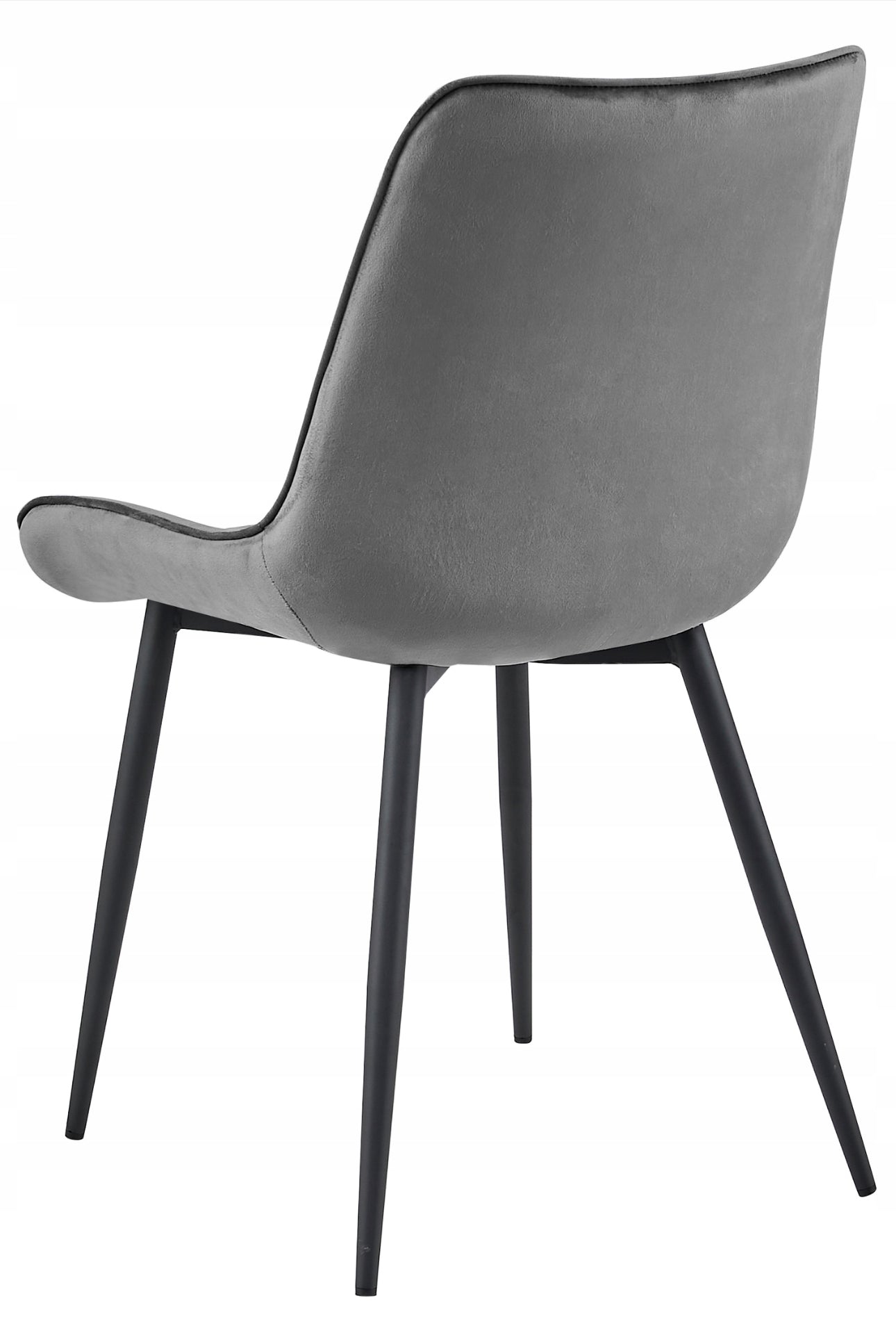 4 x chair dark grey velvet  legs black Vero A
