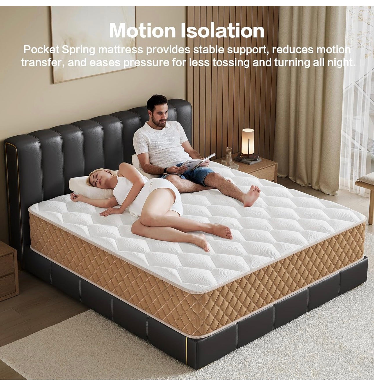 Single Mattress 3FT Memory Foam Mattress, 7-Zone Pocket Sprung Single Bed Mattress