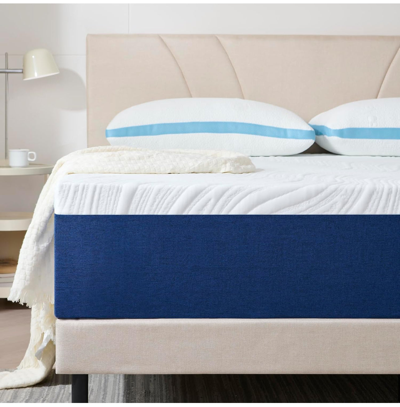 Super King Mattress for Super King Bed,20cm Height,Memory Foam With Carved Knitted Cover for Pressure and Back Pain Relief