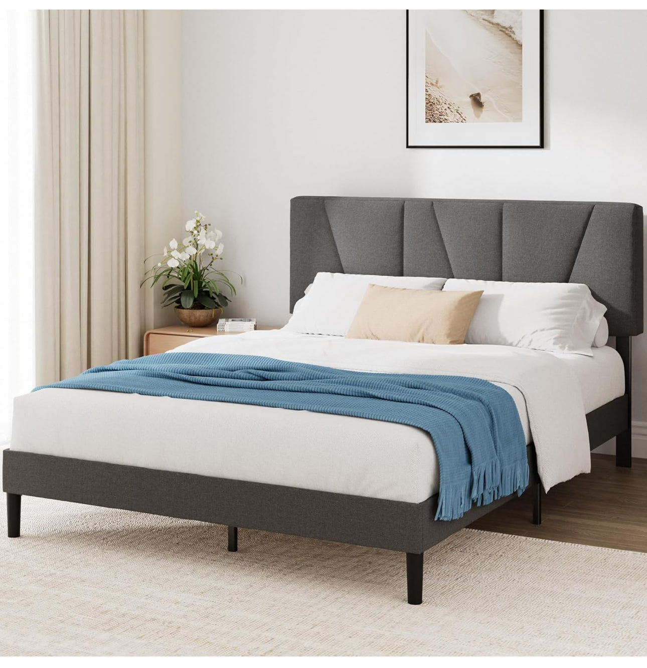 Double Bed Frame – Bed 135 x 190 cm – 30cm Height