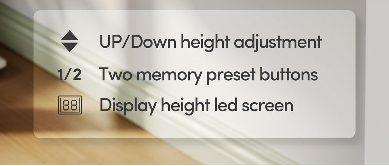 Electric Standing Desk, 120 x 60 cm Height Adjustable