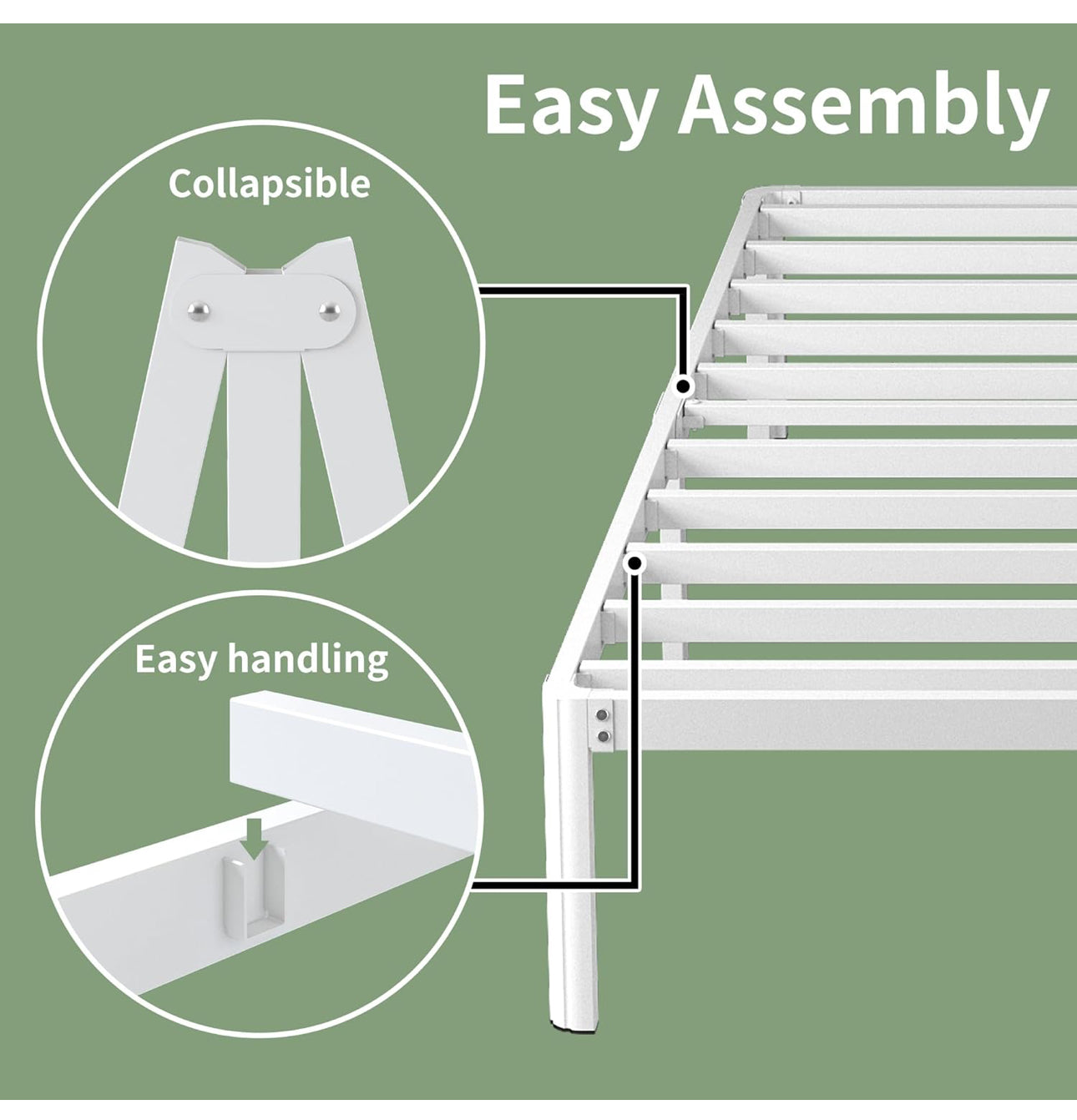 White Small Double Bed Frame
