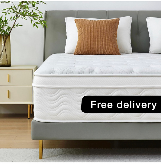 King Size Mattress 5FT Memory Foam, Pocket Sprungs Hybird Mattress with Dual Edges Support