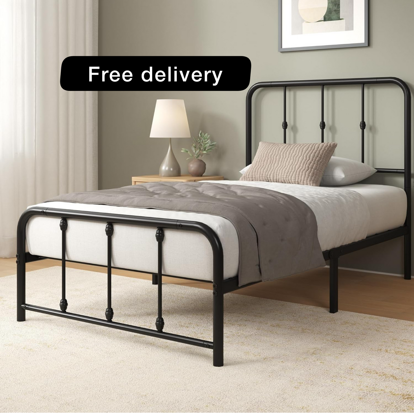 Single Bed Frame  Bed 90x190 cm