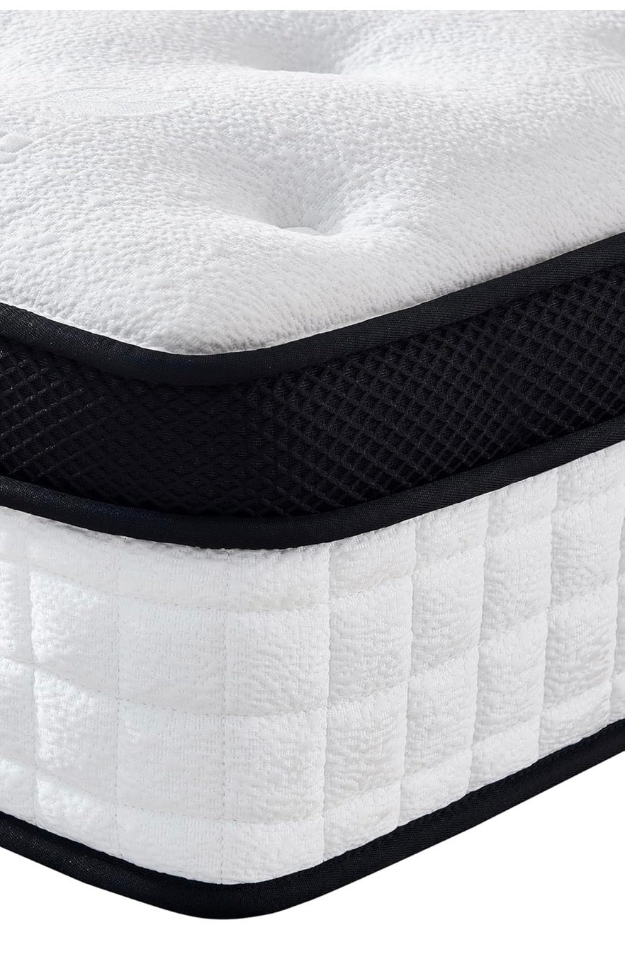 Double Mattress 4FT6, 11 Inch Extra Thick Gel Memory Foam 9 Zone