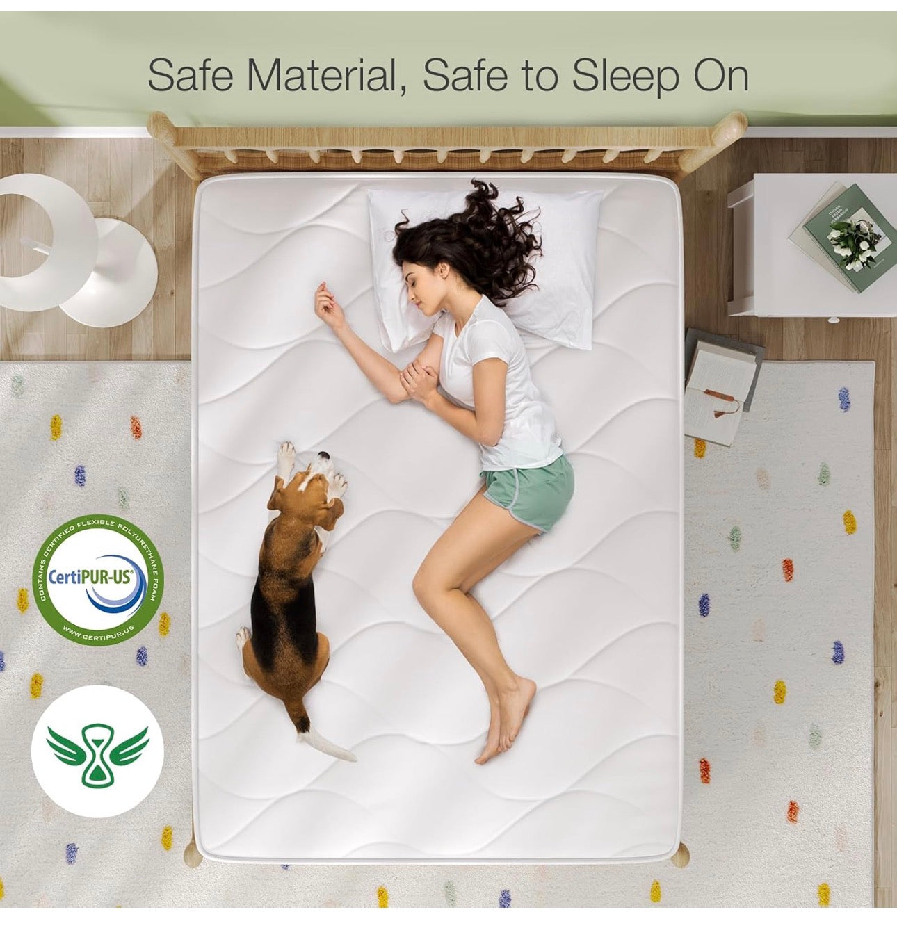 3FT Single Pocket Sprung Mattress 8 Inch Medium Soft Spring Mattress with Breathable