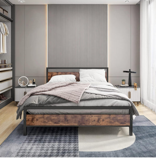 King Size with Wooden Headboard