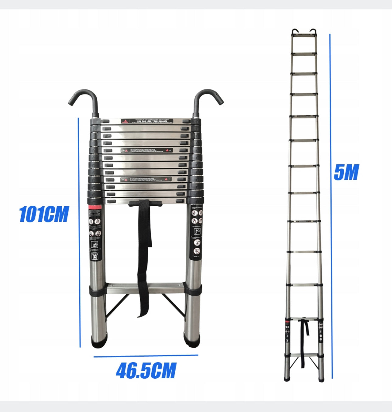 Ladder  5 m aluminum up to 150 kg