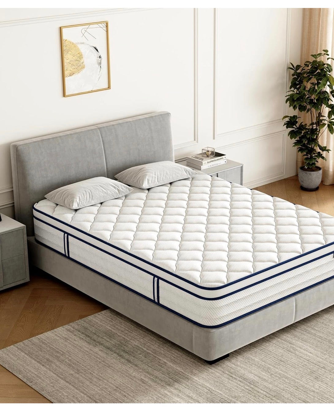 King Mattress, Memory Foam 7-Zone Pocket Spring hybrid Mattress
150x200x25cm, Medium Firm Feel for Pressure & Back Pain Relief, Motion Isolation, Mattress In a Box