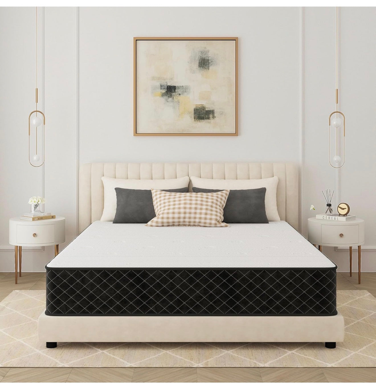 Orthopedic Mattress Double for Back & Lumbar Pain Relief, 10 Inch 7-zone Hybrid Double Mattress Firm with Pocket Sprung & Gel Memory Foam, Breathable, Motion Isolation with OEKO-TEX Certified