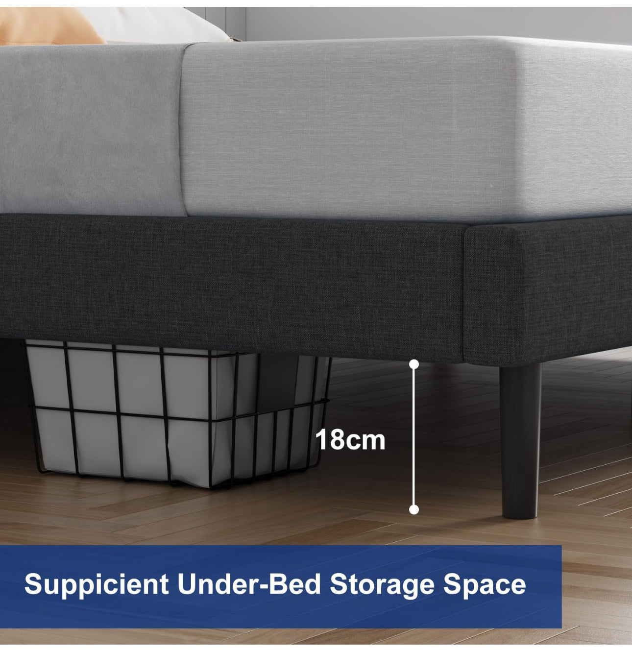King Size Bed Frame Upholstered
