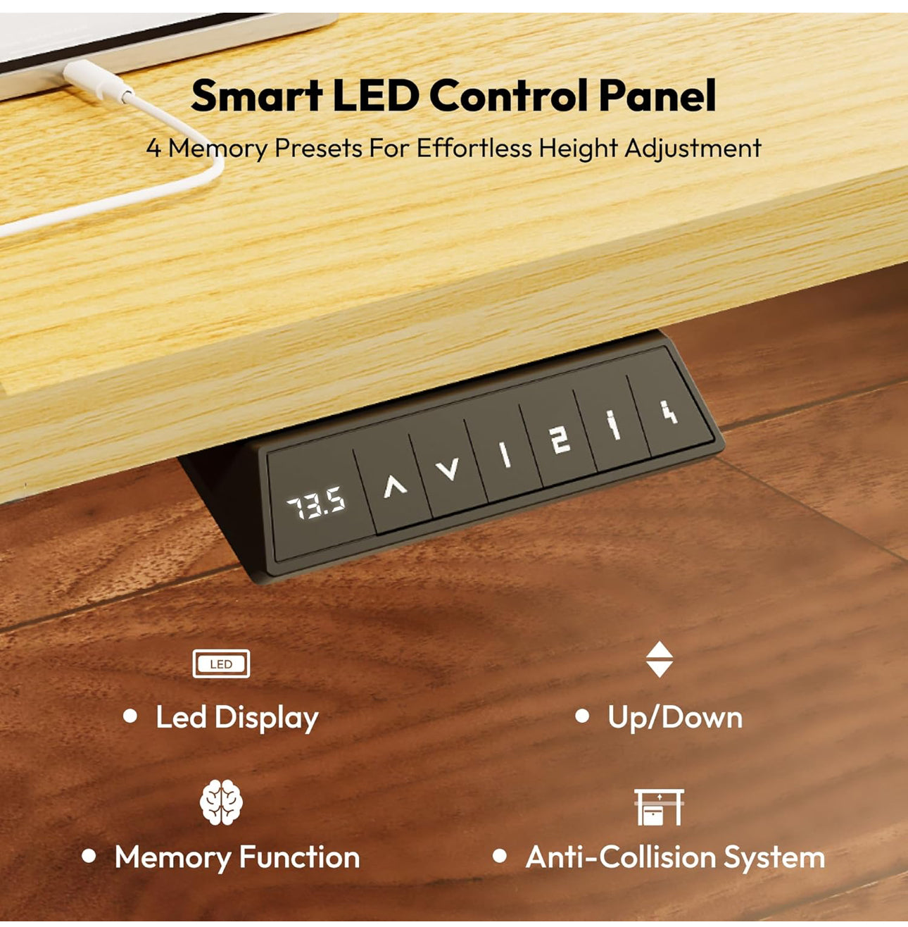 Electric Standing Desk ONE PIECE 110 * 54 Height