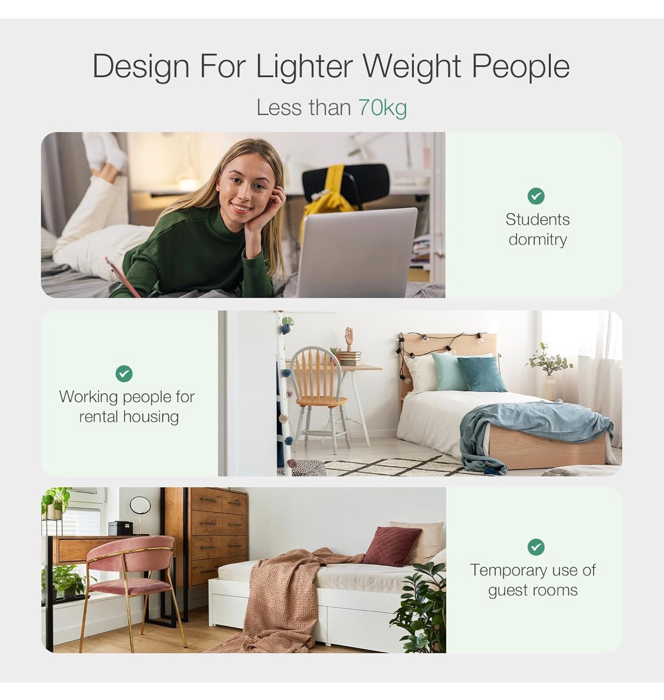 3FT Single Pocket Sprung Mattress 8 Inch Medium Soft Spring Mattress with Breathable