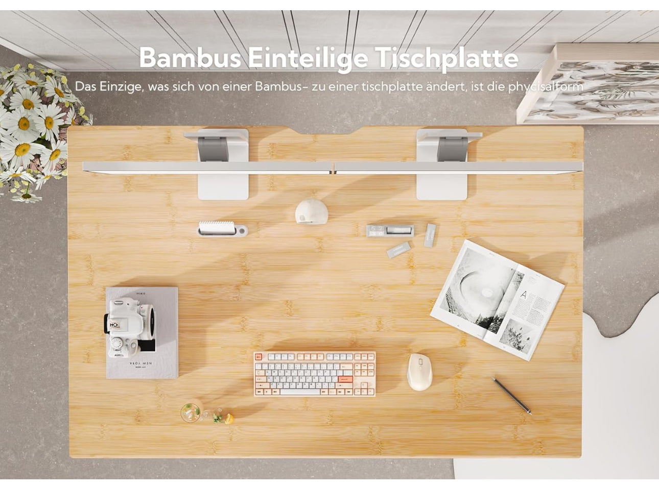 Bamboo Electric Standing Desk