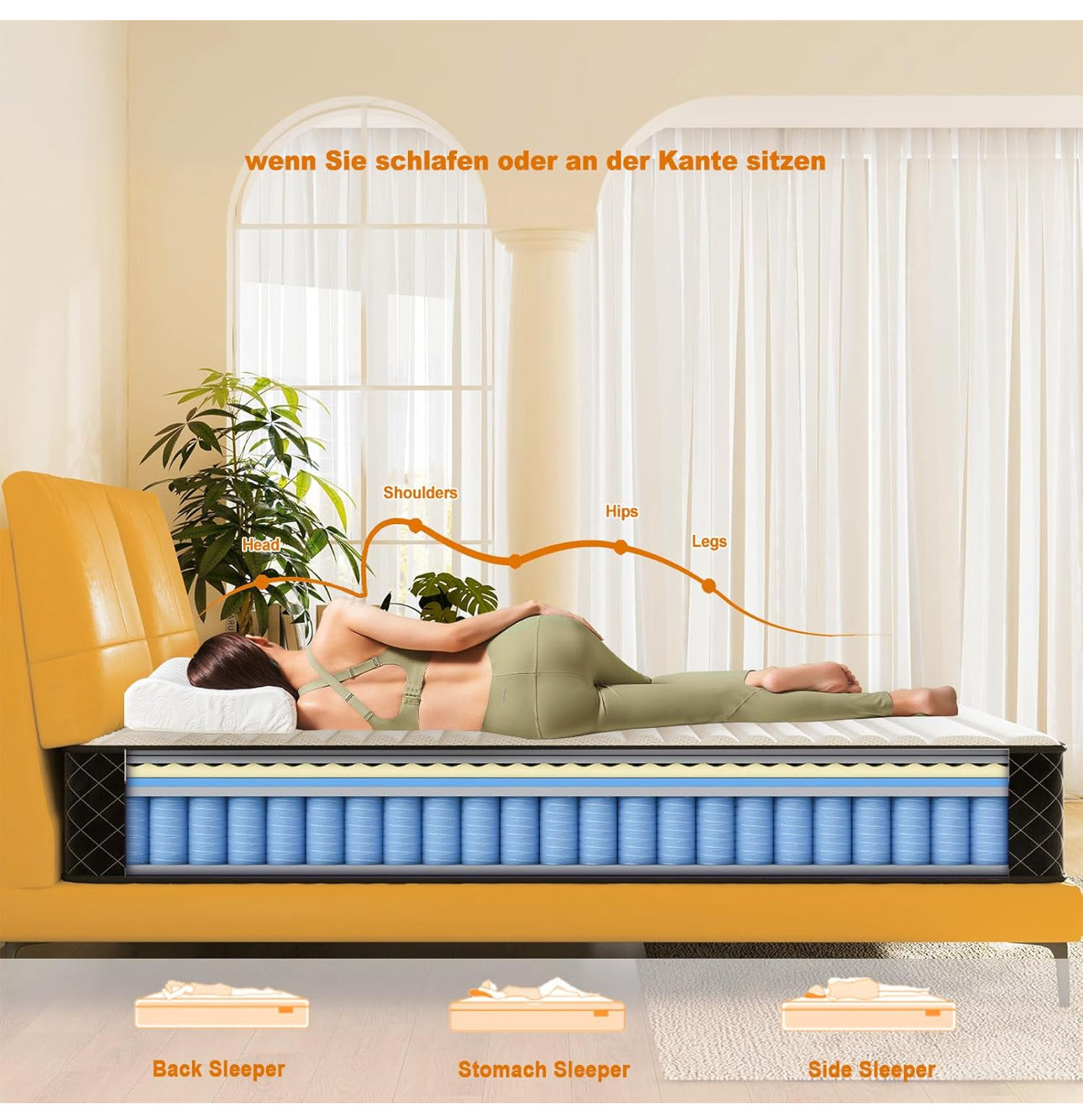 Double Mattress, 10 Inch Hybrid Mattress with OEKO-TEX Certified, Medium Firm Mattresses in a Box, Spring & Memory Foam