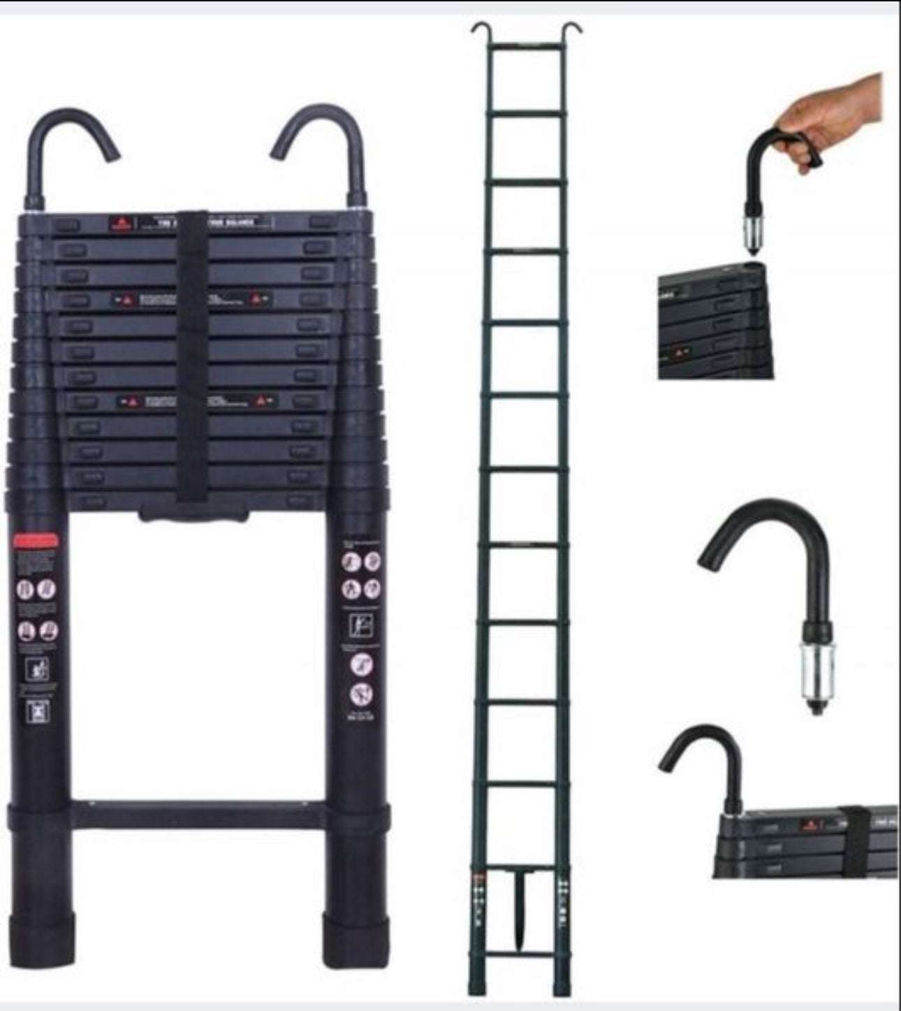 ladder 5 m aluminum 13 to 150 kg