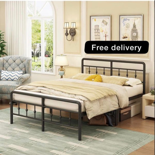King Size Bed Frame with Victorian Headboard